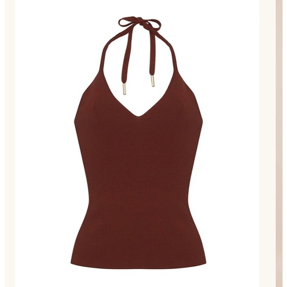 Cara Cara Knit Claudette Halter Top NWT In Rust - Picture 5 of 9